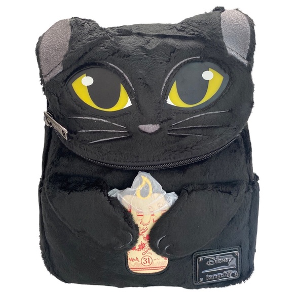 Hocus Pocus Loungefly Binx Black Cat Plush Disney Mini Backpack Candle NWT - Picture 2 of 12